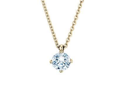 Pendant Modern in 14K yellow gold with diamond 0.70ct G/SI