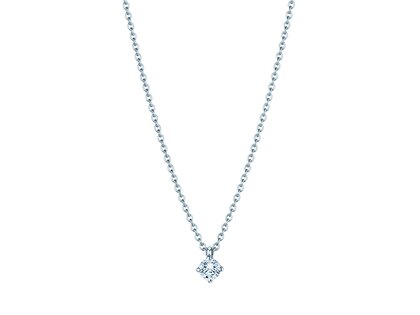 Pendant Modern Lab-grown diamond in 14K white gold with lab-grown diamond 0.15ct E/VS