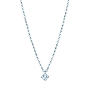 Pendant Modern Lab-grown diamond in 14K white gold with lab-grown diamond 0.15ct E/VS