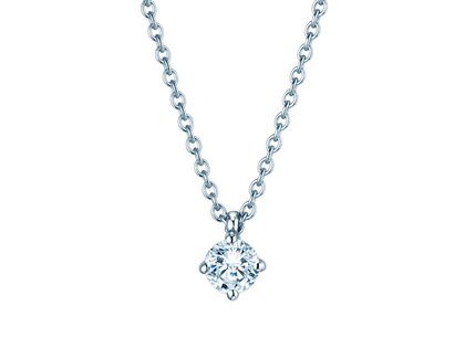 Pendant Modern Lab-grown diamond in 14K white gold with lab-grown diamond 0.25ct E/VS