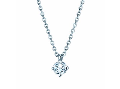 Pendant Modern in platinum 950/- with diamond 0.25ct G/SI