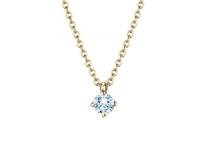 Pendant Modern in 9K yellow gold with diamond 0.20ct G/SI