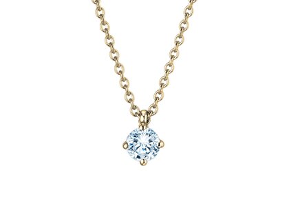 Pendant Modern Lab-grown diamond in 14K yellow gold with lab-grown diamond 0.25ct E/VS