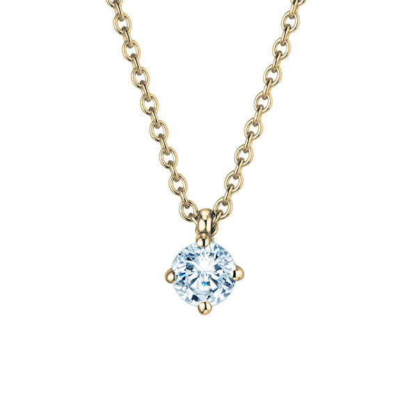 Pendant Modern Lab-grown diamond in 14K yellow gold with lab-grown diamond 0.25ct E/VS
