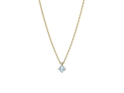 Pendant Modern in 9K yellow gold with diamond 0.20ct G/SI