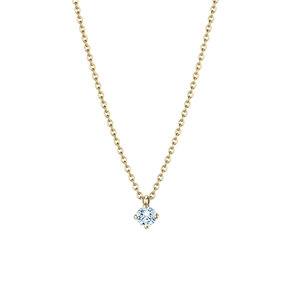 Pendant Modern in 9K yellow gold with diamond 0.20ct G/SI