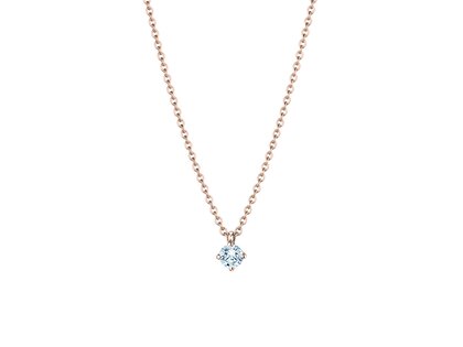 Pendant Modern in 18K rosé gold with diamond 0.20ct G/SI
