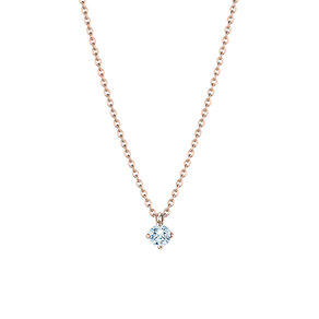 Pendant Modern in 18K rosé gold with diamond 0.20ct G/SI
