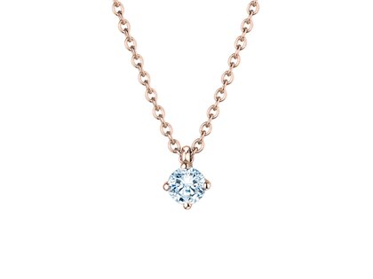 Pendant Modern in 18K rosé gold with diamond 0.20ct G/SI