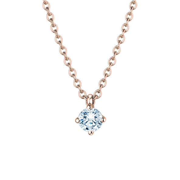 Pendant Modern in 18K rosé gold with diamond 0.20ct G/SI