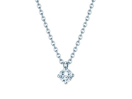 Pendant Modern Lab-grown diamond in 14K white gold with lab-grown diamond 0.15ct E/VS