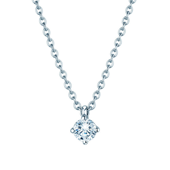 Pendant Modern Lab-grown diamond in 14K white gold with lab-grown diamond 0.15ct E/VS
