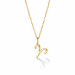 Zodiac sign pendant Aries in 14K yellow gold