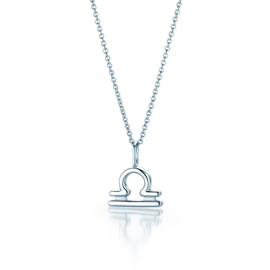 Zodiac sign pendant Libra in silver 925/-, 42cm 1.5mm