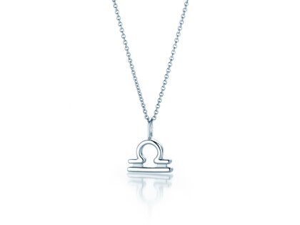 Zodiac sign pendant Libra in silver 925/-, 42cm 1.5mm