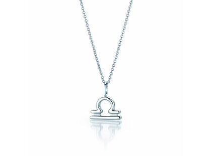 Zodiac sign pendant Libra in silver 925/-, 45cm 1.1mm