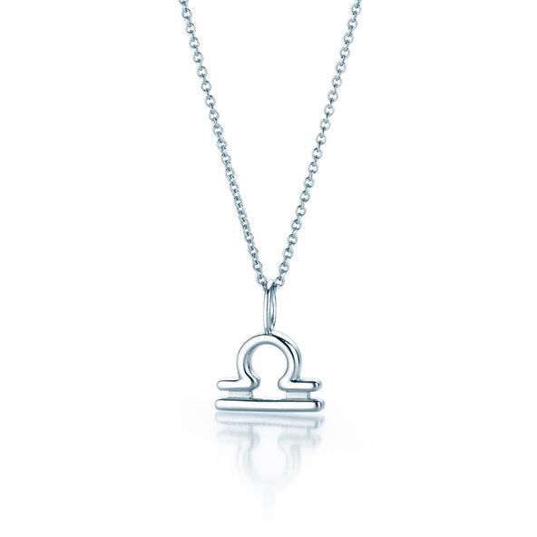 Zodiac sign pendant Libra in silver 925/-, 42cm 1.5mm