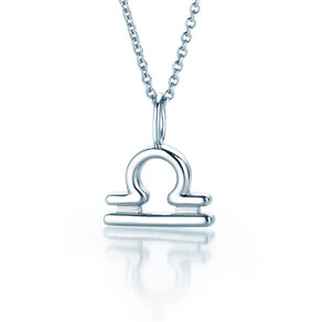 Zodiac sign pendant Libra in silver 925/-, 42cm 1.5mm