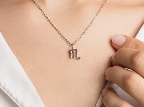 Zodiac sign pendant Scorpio in silver 925/-, 45cm 1.1mm