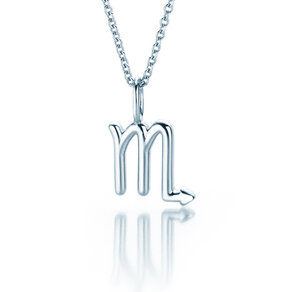 Zodiac sign pendant Scorpio in silver 925/-, 45cm 1.1mm