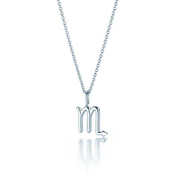 Zodiac sign pendant Scorpio in silver 925/-, 45cm 1.1mm