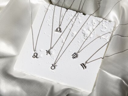 Zodiac sign pendant Scorpio in silver 925/-, 45cm 1.1mm