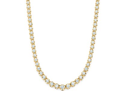 Tennis-Necklace Classic in 18K yellow gold with diamonds 2.97ct G/SI