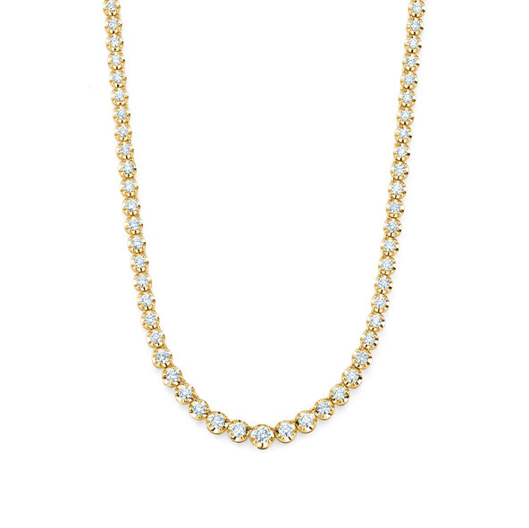 Tennis-Necklace Classic in 18K yellow gold with diamonds 2.97ct G/SI