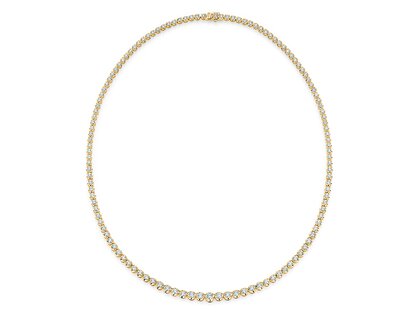 Tennis-Necklace Classic in 18K yellow gold with diamonds 2.97ct G/SI