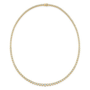 Tennis-Necklace Classic in 18K yellow gold with diamonds 2.97ct G/SI