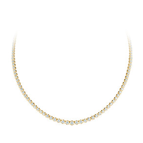 Tennis-Necklace Classic in 18K yellow gold with diamonds 2.97ct G/SI