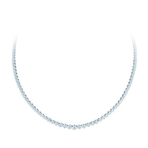 Tennis-Necklace Classic in 18K white gold with diamonds 2.97ct