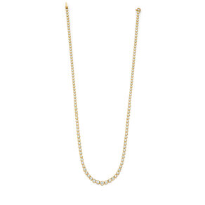 Tennis-Necklace Classic in 18K yellow gold with diamonds 2.97ct G/SI