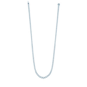 Tennis-Necklace Classic in 18K white gold with diamonds 2.97ct