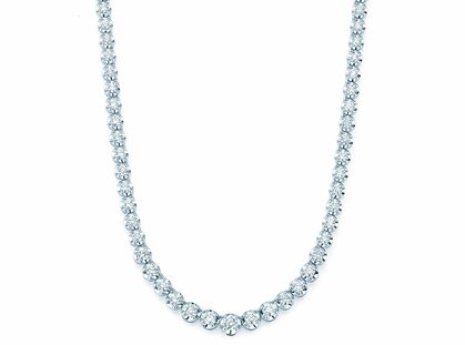 Tennis-Necklace Classic in 18K white gold with diamonds 2.97ct G/SI