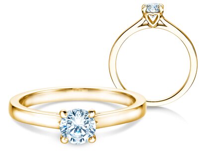 Engagement ring Romance in 18K yellow gold with diamond 0.60ct G/SI
