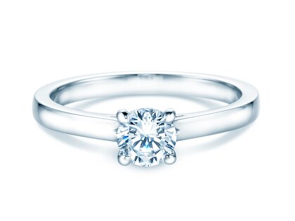 Engagement ring Romance in 18K white gold with diamond 0.60ct H/SI