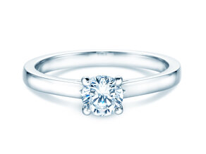 Engagement ring Romance in 18K white gold with diamond 0.60ct H/SI