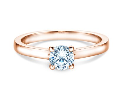 Engagement ring Romance in 18K rosé gold with diamond 0.60ct G/SI