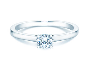 Engagement ring Romance in 14K white gold with diamond 0.30ct G/SI