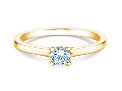 Engagement ring Romance in 14K yellow gold with diamond 0.30ct H/SI