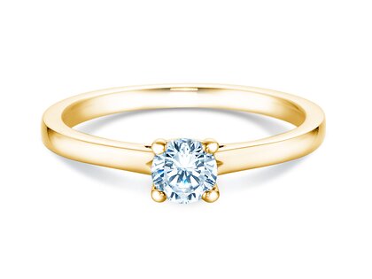 Engagement ring Romance in 14K yellow gold with diamond 0.40ct H/SI