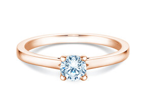 Engagement ring Romance in 14K rosé gold with diamond 0.40ct G/SI