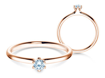 Engagement ring Classic 6 in rose gold