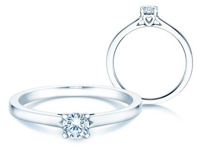 Engagement ring Romance in white gold