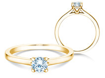 Engagement ring Romance in 18K yellow gold with diamond 0.40ct G/SI