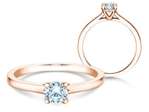 Engagement ring Romance in 18K rosé gold with diamond 0.40ct G/SI