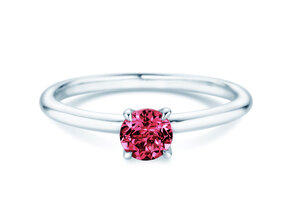 Birthstone ring Classic 4 January in 14K white gold with garnet 0.50ct