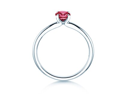 Birthstone ring Classic 4 January in 14K white gold with garnet 0.50ct