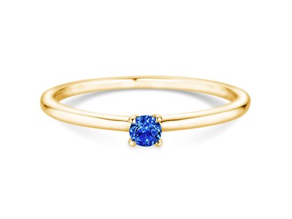 Birthstone ring Classic 4 September in 14K yellow gold with sapphire 0.10ct